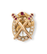 Large Pearl Badge with Ruby Hilts